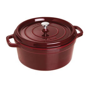 Staub valurautapata, pyöreä 28 cm, 6,7 l, granaatinpunainen