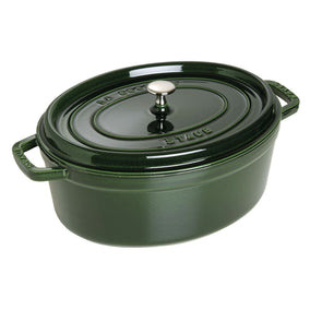 Staub valurautapata, soikea 6,7 l, basilikanvihreä