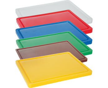 Cutting board with groove, 32,5 x 26,5 cm, polyethylene