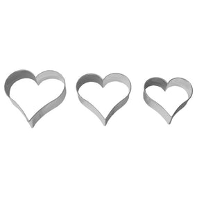Leivontamuotti sydän 3 kokoa 4,5, 5,5 ja 6,5 cm