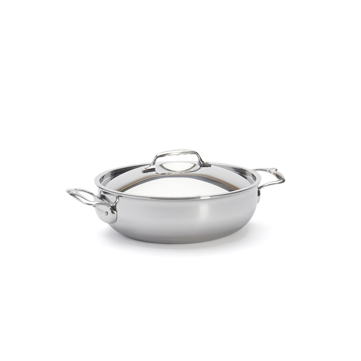 De Buyer Affinity 2.0 large, rounded sauteuse with two handles and lid