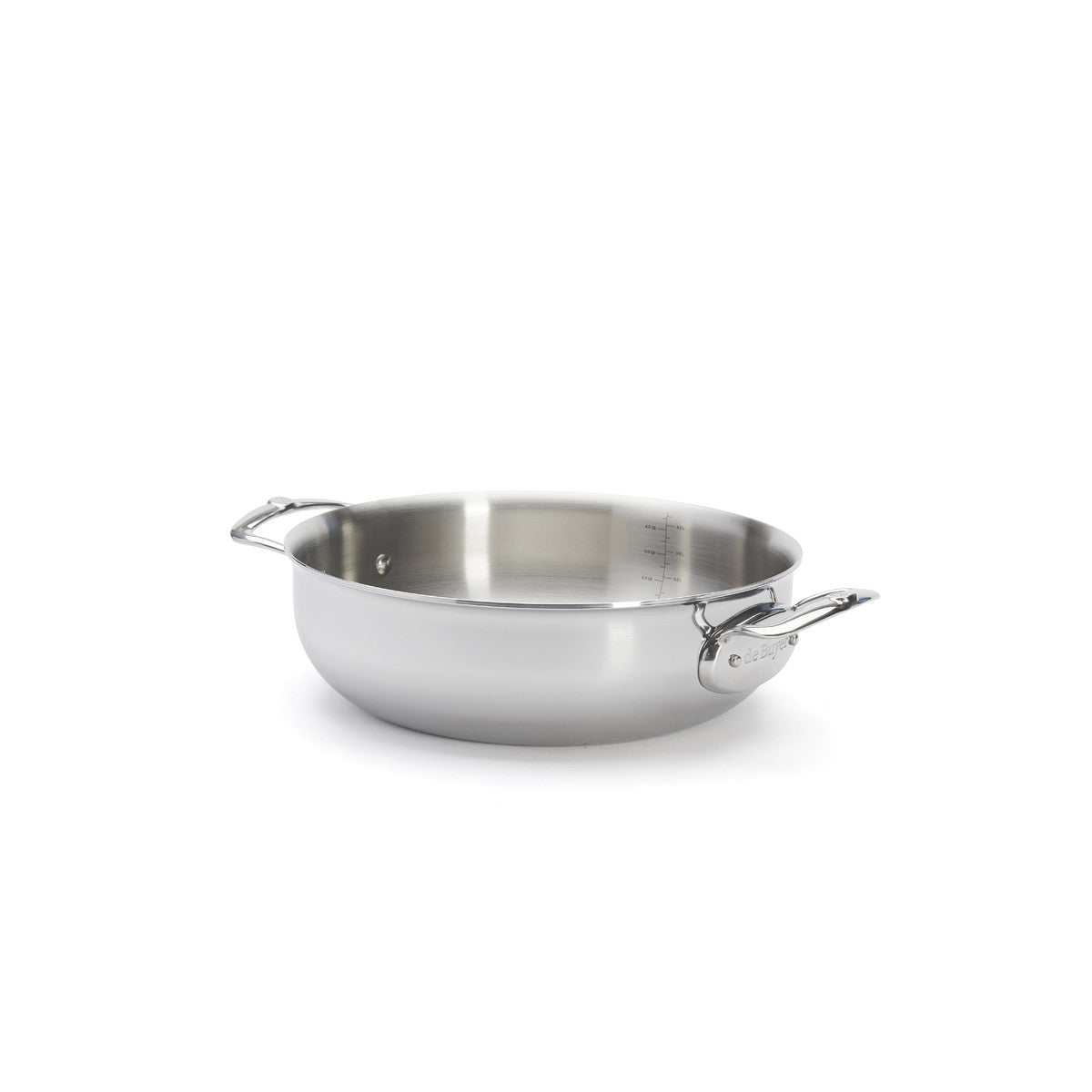 Affinity large, rounded sauteuse with two handles and lid