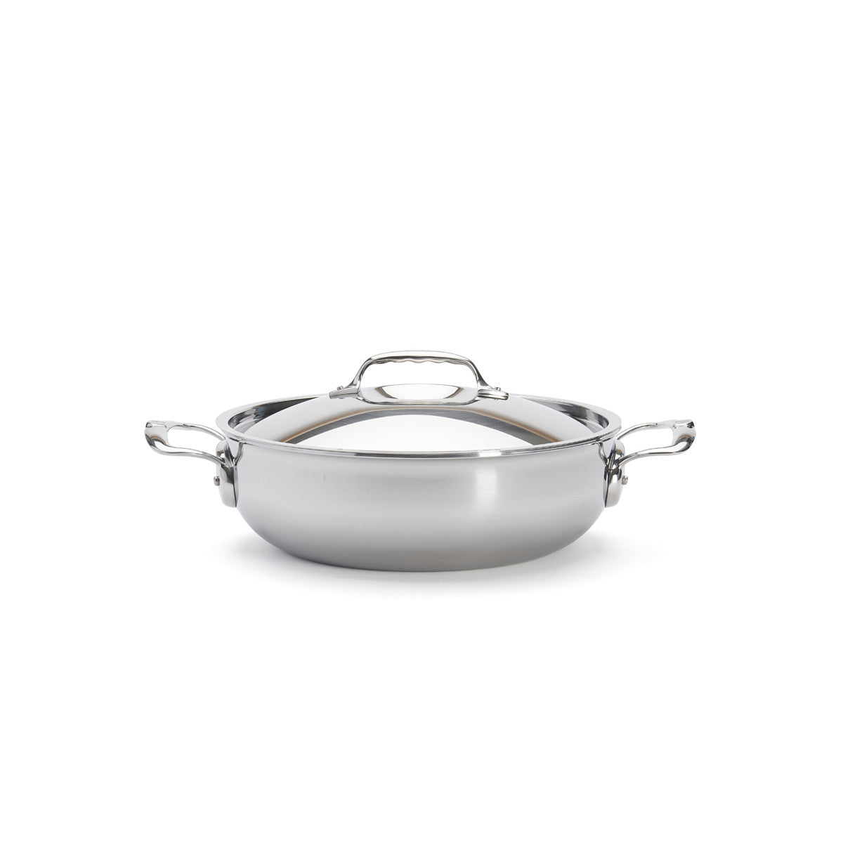 De Buyer Affinity 2.0 large, rounded sauteuse with two handles and lid