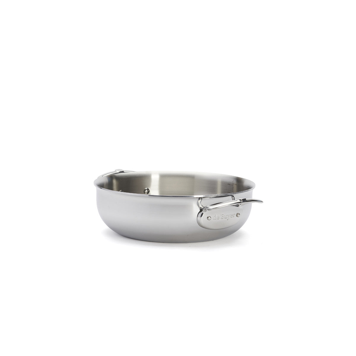 De Buyer Affinity 2.0 large, rounded sauteuse with two handles and lid