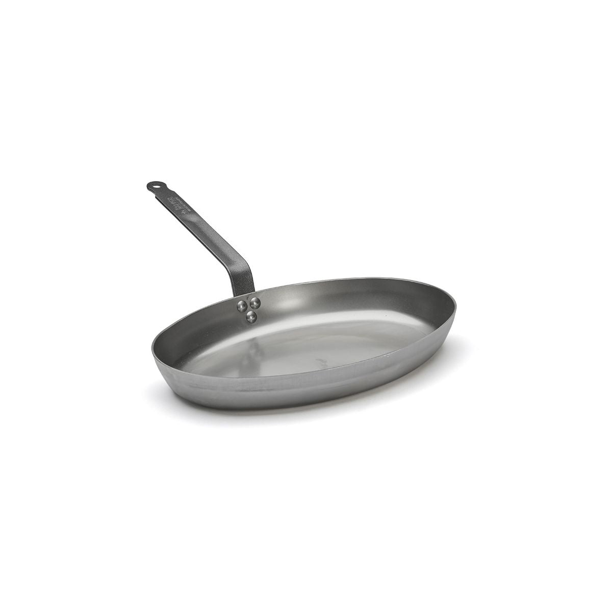 De Buyer soikea paistinpannu, kahva pitkällä puolella