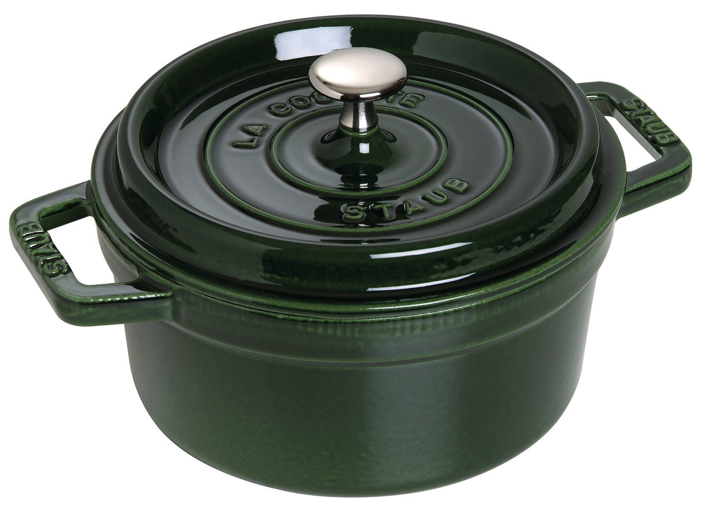 Staub gjutjärnsgryta, rund 22 cm, 2,6 l, basilikagrön