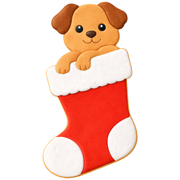 Cookie cutter dog in sock 7 cm