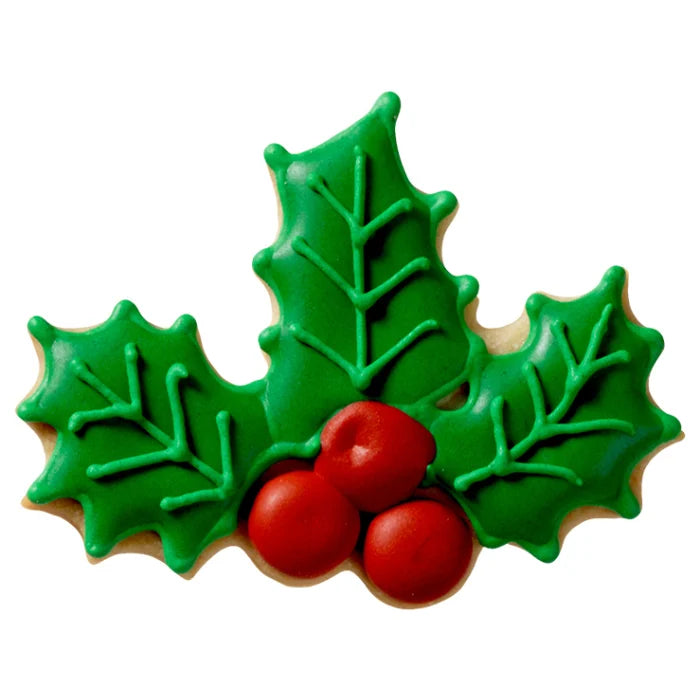 Cookie cutter holly 7 cm
