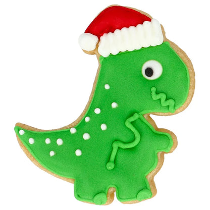 Cookie cutter Christmas dinosaur