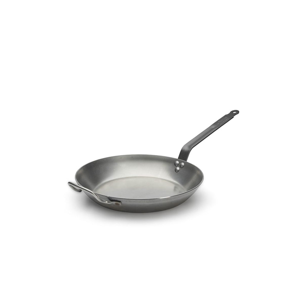 De Buyer Carbone Plus kolstålspanna med gjutjärnshandtag