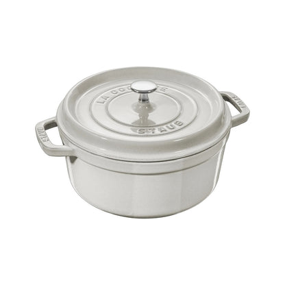 Staub gjutjärnsgryta, rund 18 cm, 1,7 l, vit
