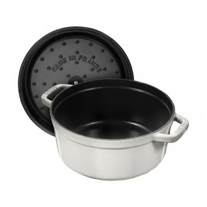 Staub gjutjärnsgryta, rund 18 cm, 1,7 l, vit