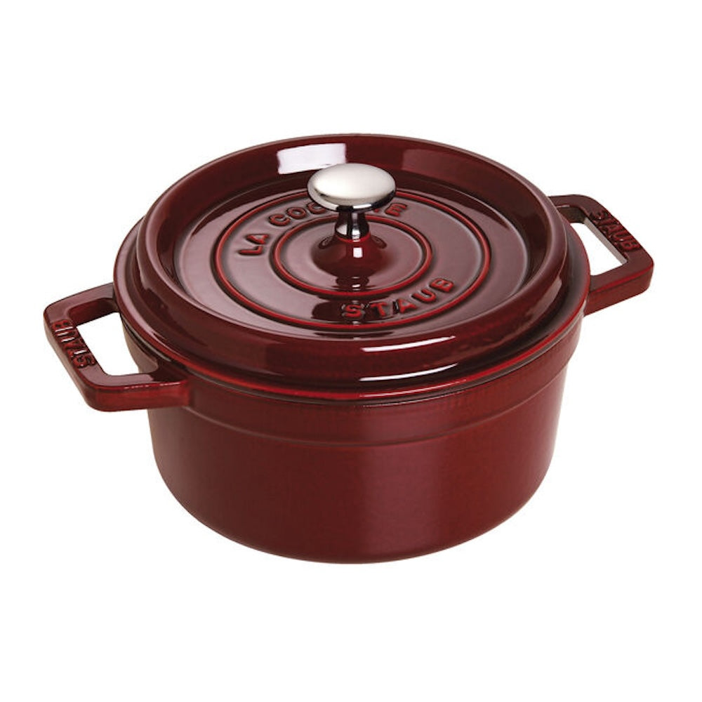Staub gjutjärnsgryta, rund 22 cm, 2,6 l, granatröd