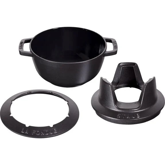 Staub Fondue set 20 cm, black