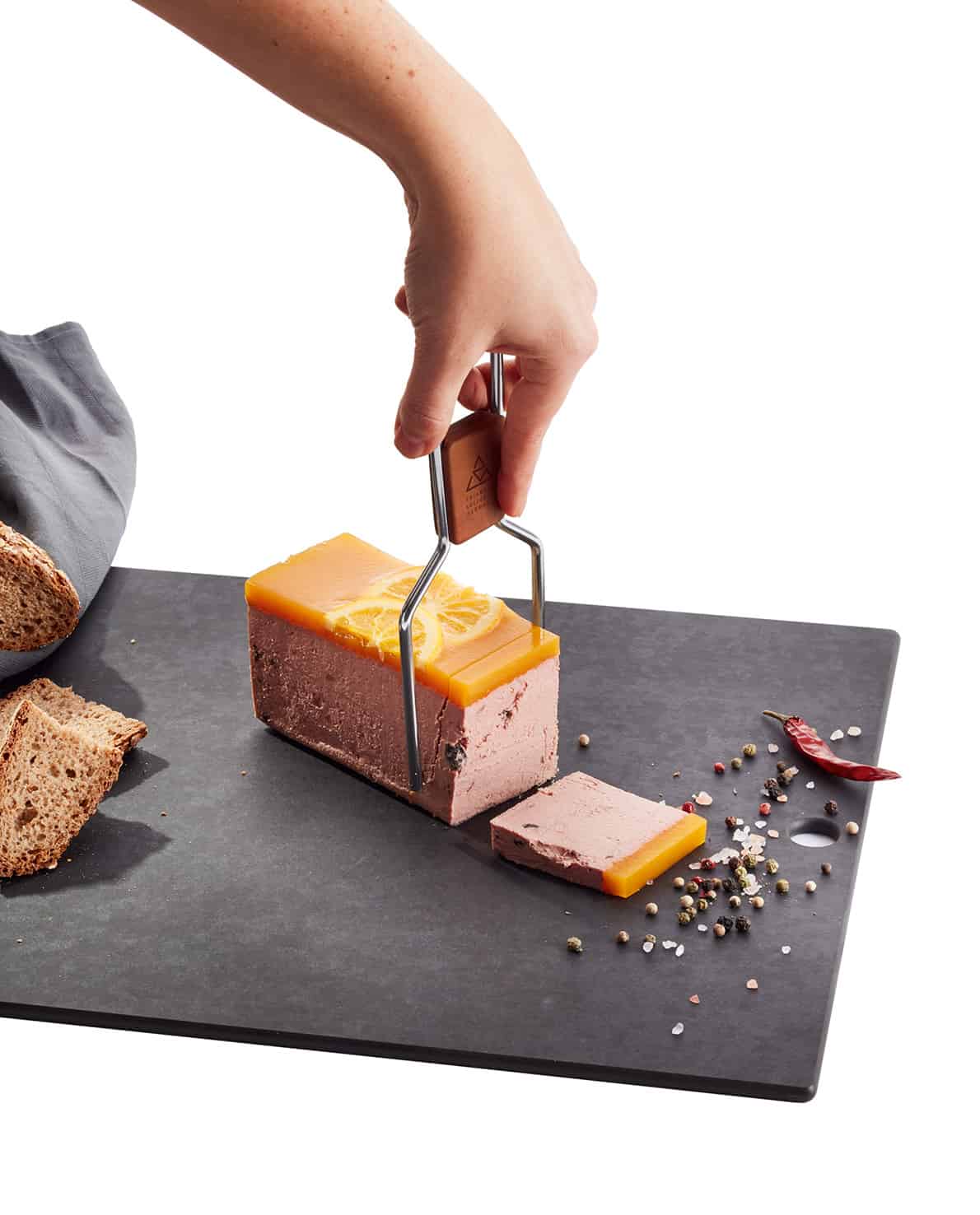 Triangle cheese slicer, plum wood