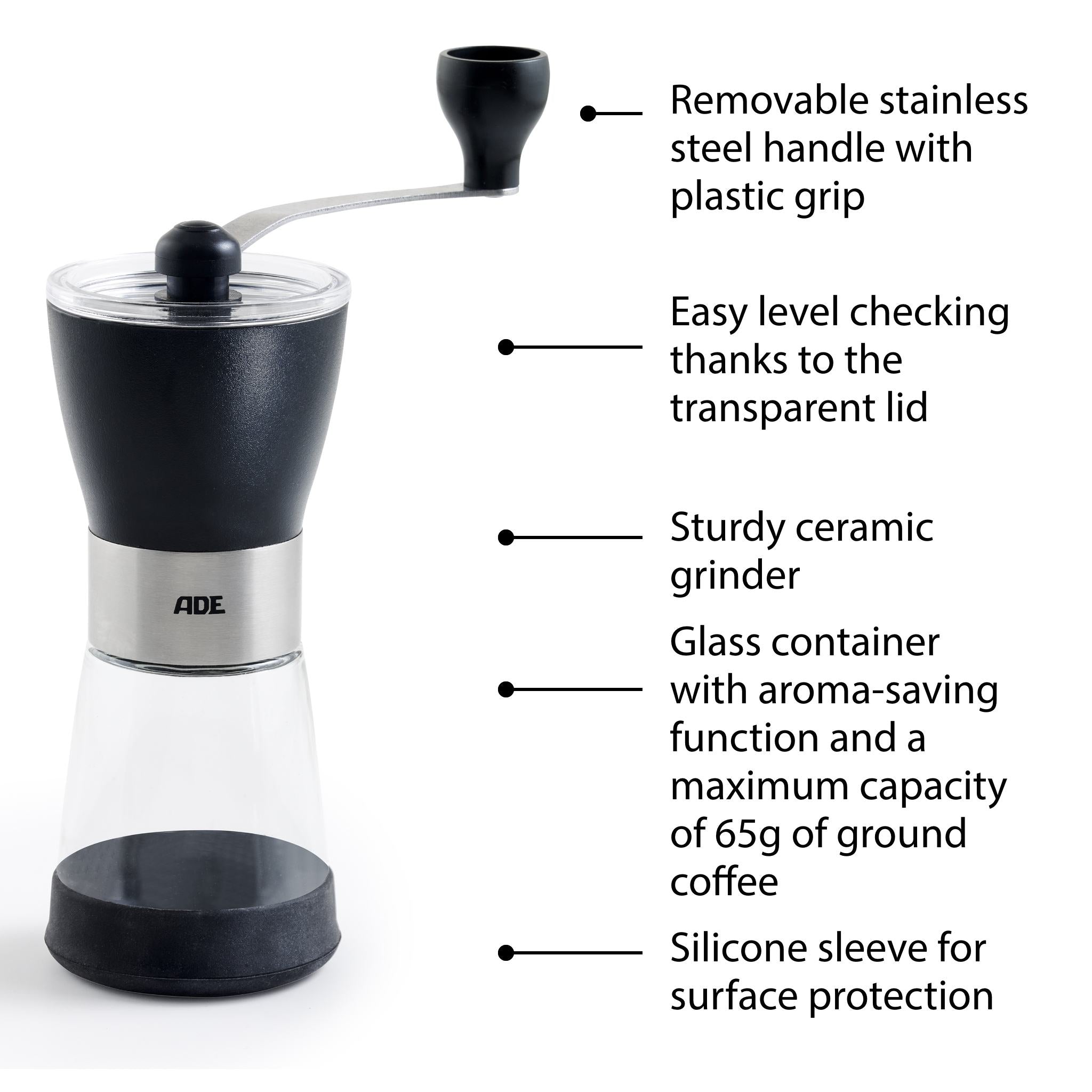 Ade manual coffee grinder