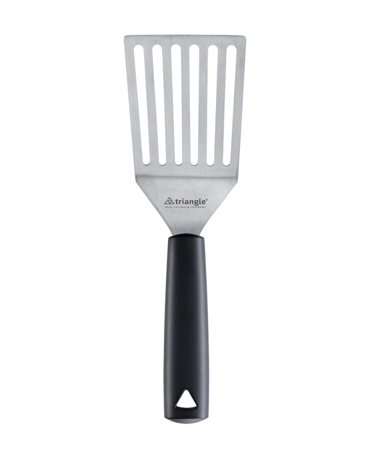 Triangle wide, cranked spatula, slotted