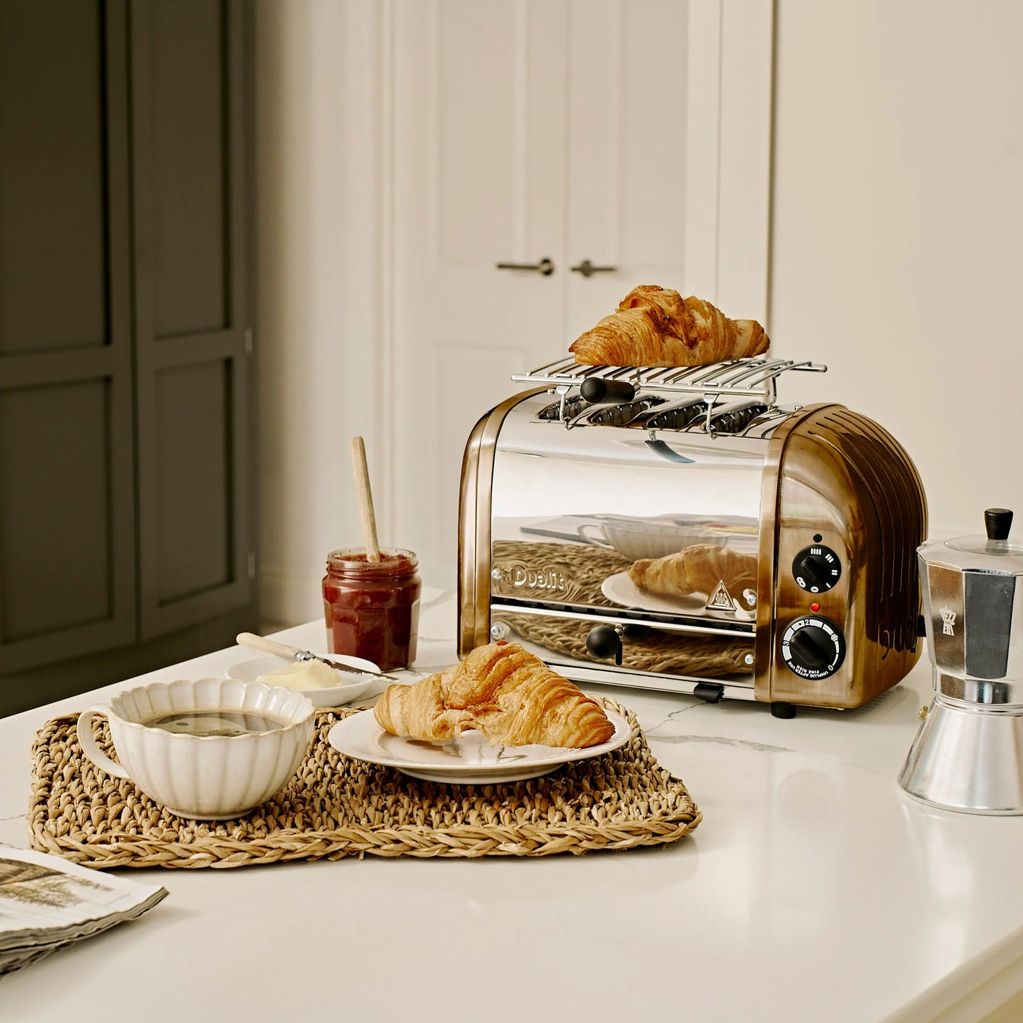 Dualit toaster, 4 slots, copper