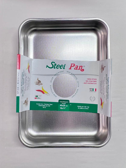 Steel Pan roasting pan, rectangular