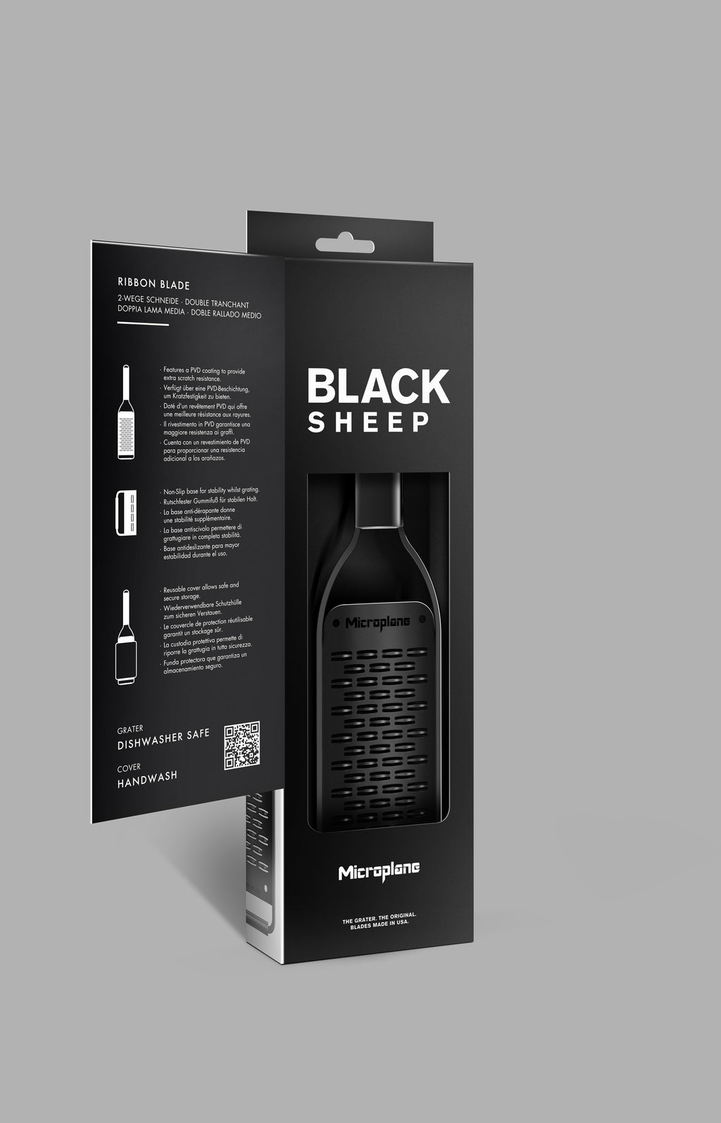 Microplane Black Sheep, kaksisuuntainen terä