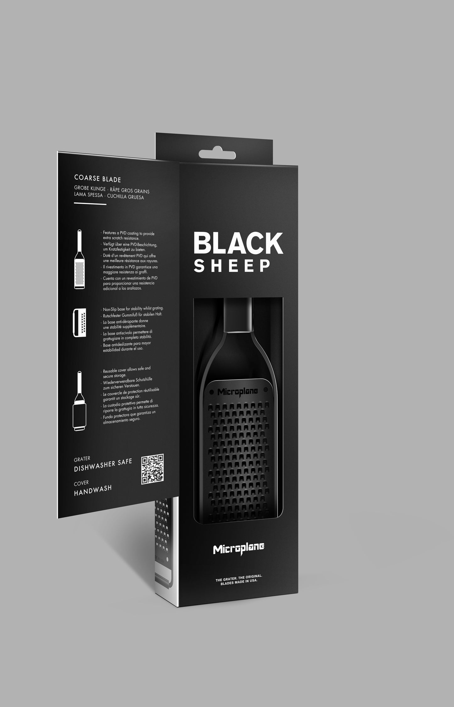 Microplane Black Sheep, karkea terä