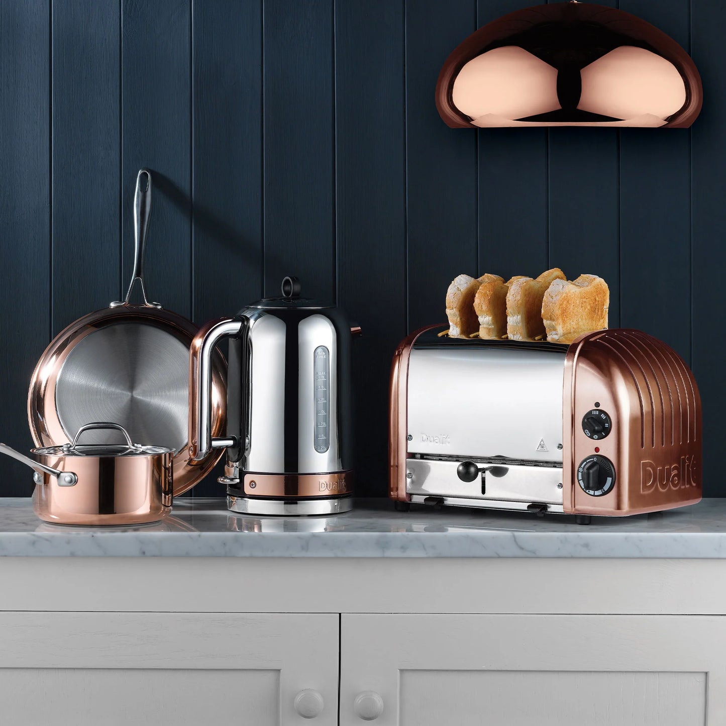 Dualit toaster, 4 slots, copper