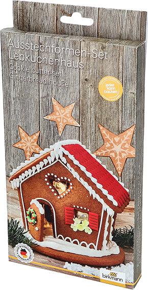 Cookie cutter gingerbread house, 6 pieces