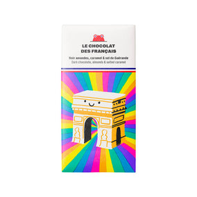 Le Chocolat des Français Tumma suklaalevy mantelilla ja suolaisella krokantilla