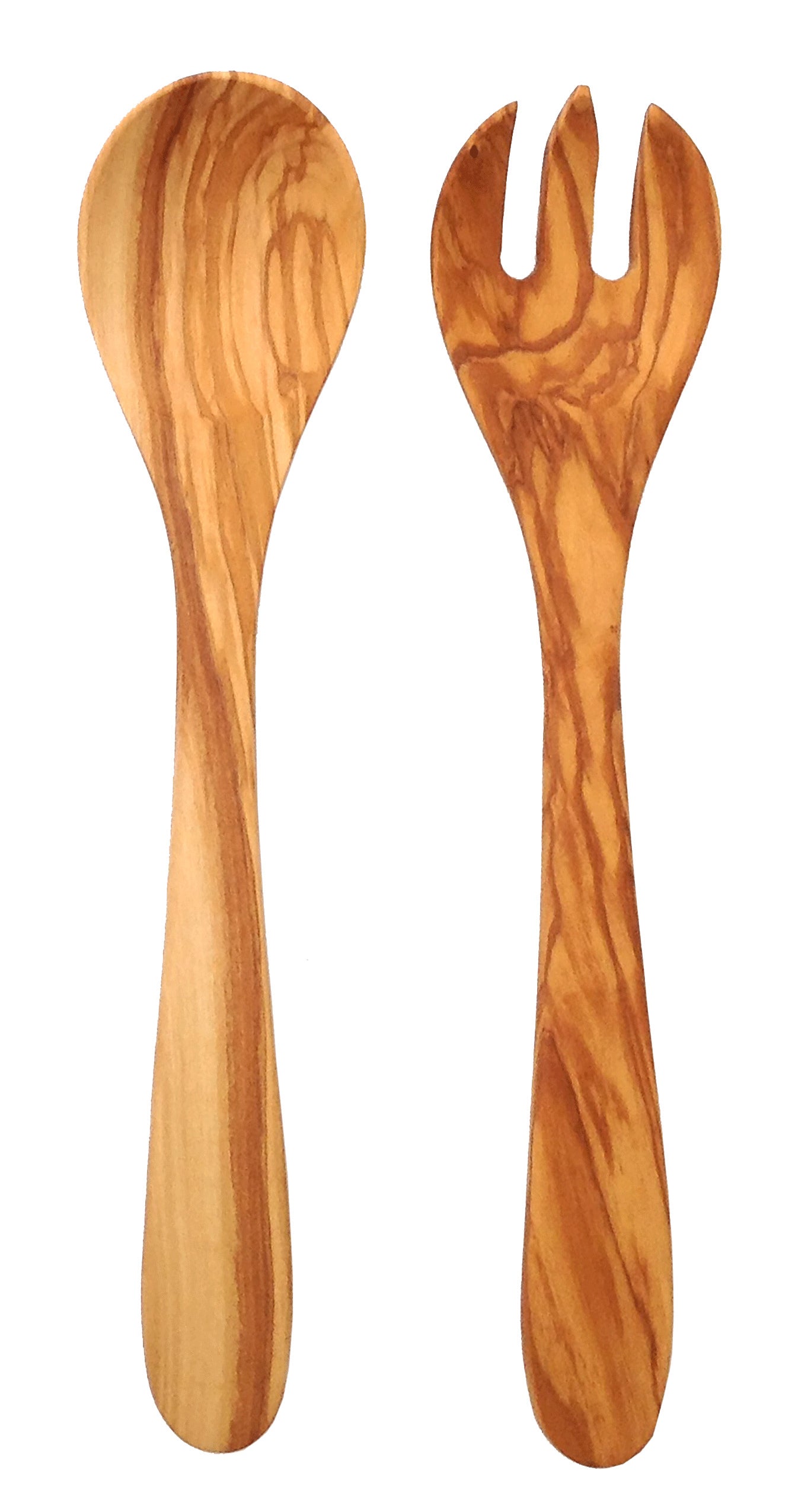 Arte in olivo salad servers, olive wood