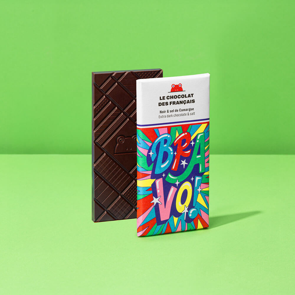 Le Chocolat des Français Extra mörk choklad med havssalt