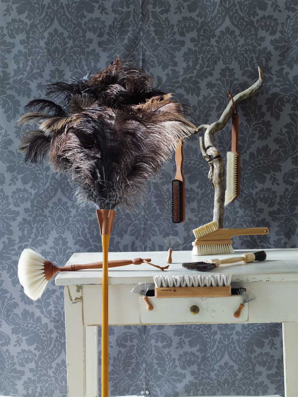 Redecker pölyharja 34 cm, valkoinen