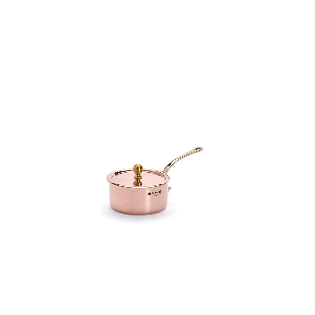 De Buyer copper saucepan with lid, 9 cm