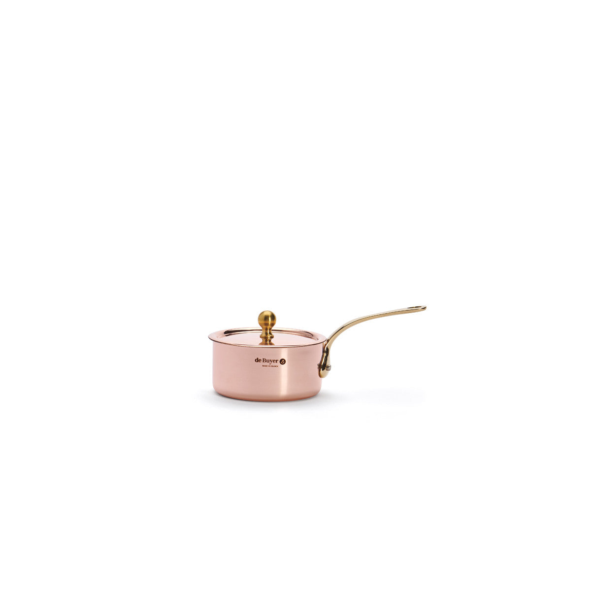 De Buyer copper saucepan with lid, 9 cm