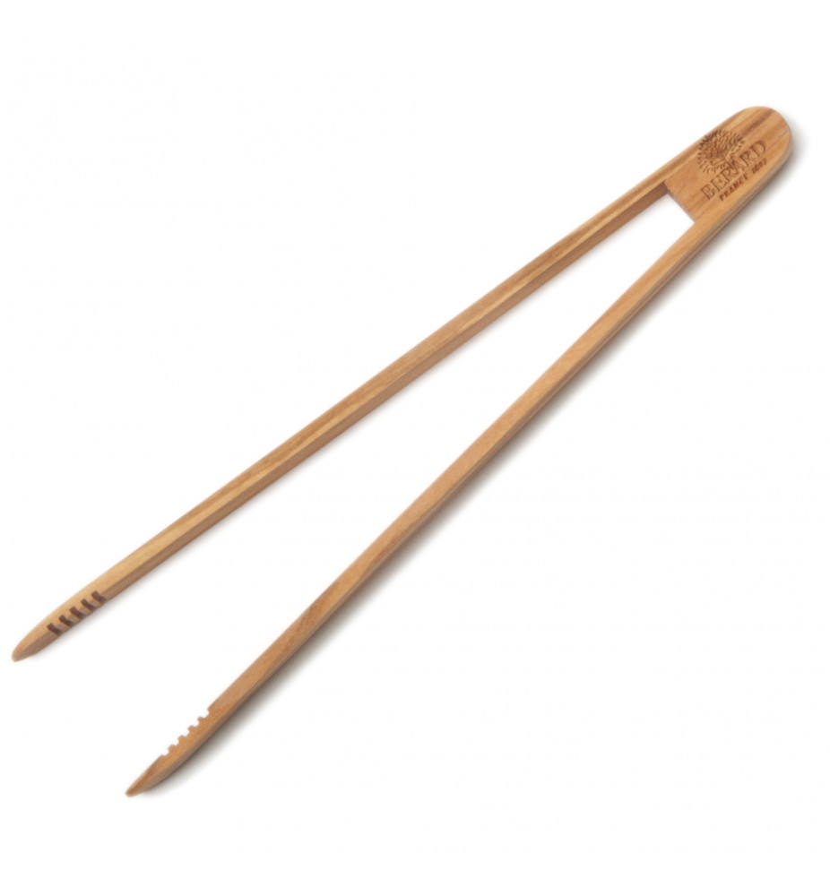 Bérard toast tongs, olive wood