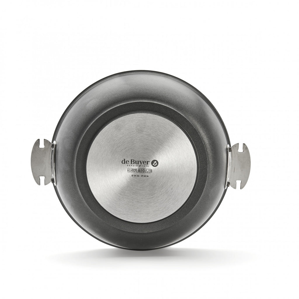 De Buyer LOQY Choc Extrême rundad non-stick sauteuse, löstagbart handtag