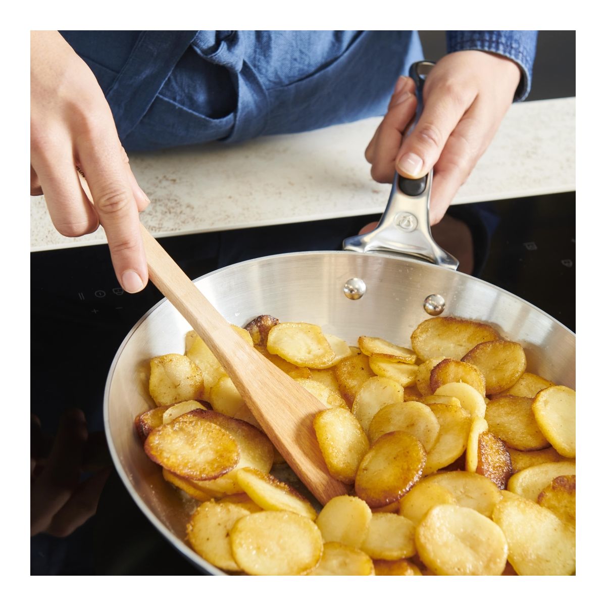 De Buyer LOQY Mineral B paistinpannu, irrotettava kahva