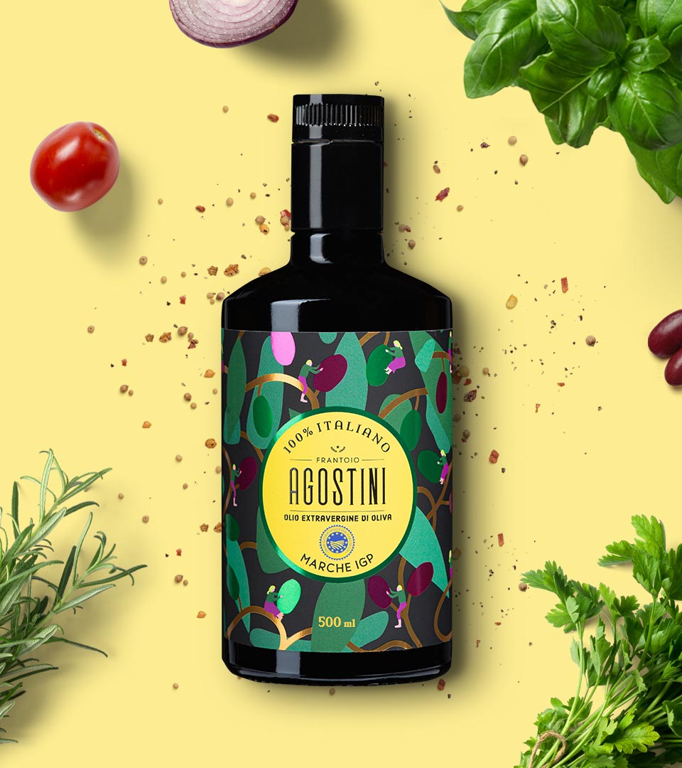 Frantoio Agostini extra-virgin olive oil, Terra di Marca IGP, 500 ml