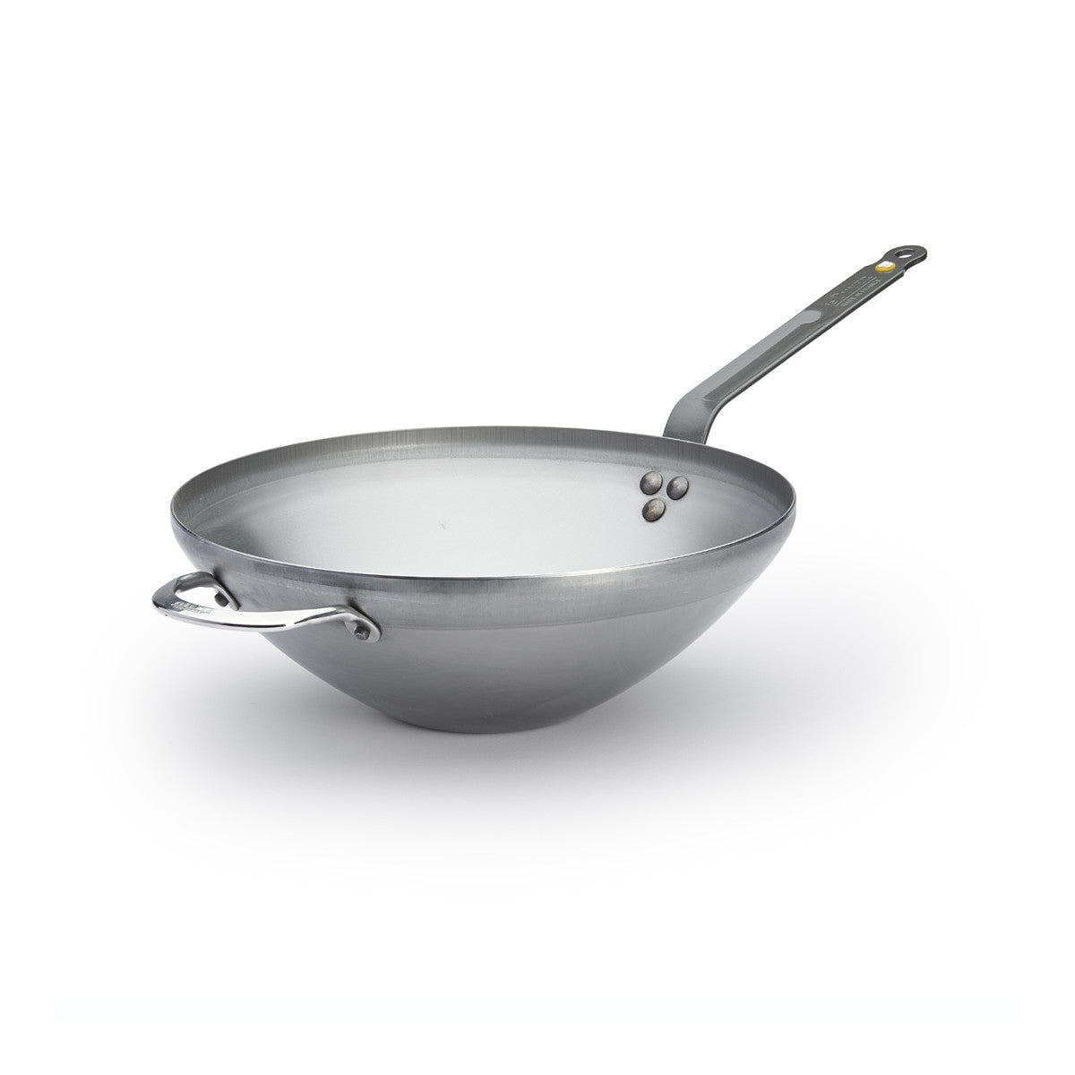 De Buyer Mineral B carbon steel wok, one handle