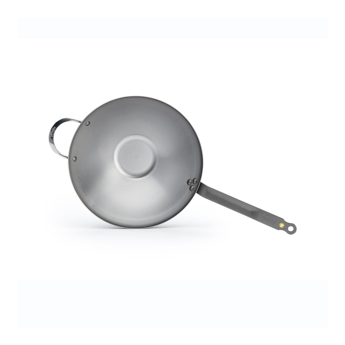 De Buyer Mineral B carbon steel wok, one handle