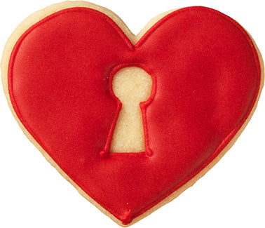 Cookie cutter heart with keyhole 7 cm