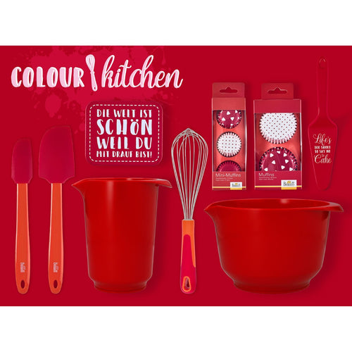 Birkmann narrow spatula, red
