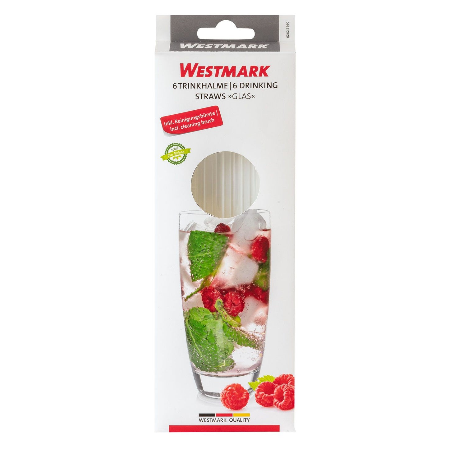 Westmark glass straws, 6 pcs