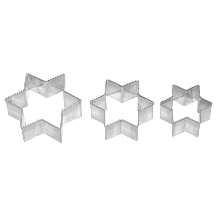 Cookie cutter star 3 sizes: 4,5,  5,5 and 6,5 cm