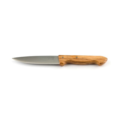 Pallarès paring knife 10 cm, carbon steel and olive wood