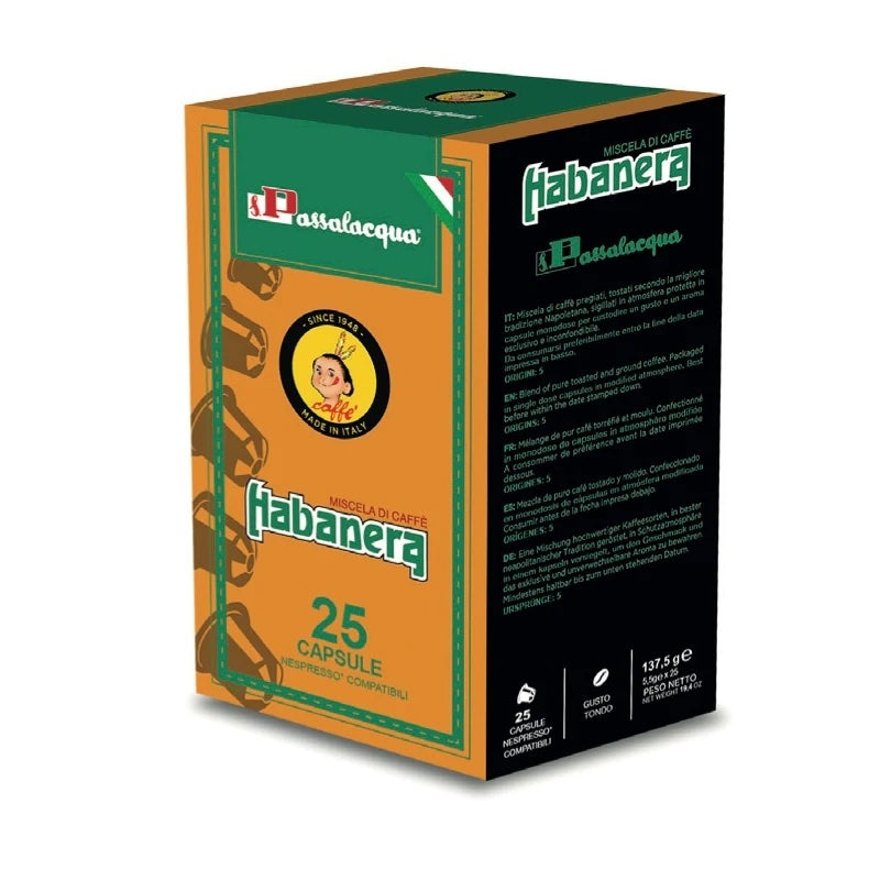 Passalacqua Habanera Nespresso-compatible coffee capsule, 25 pcs