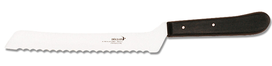 Bread knife with offset handle