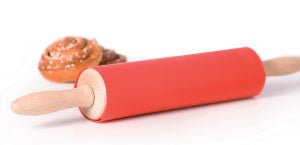 Rolling pin with silicone